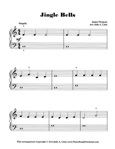 Jingle Bells: Free Level 1 Christmas Piano sheet music